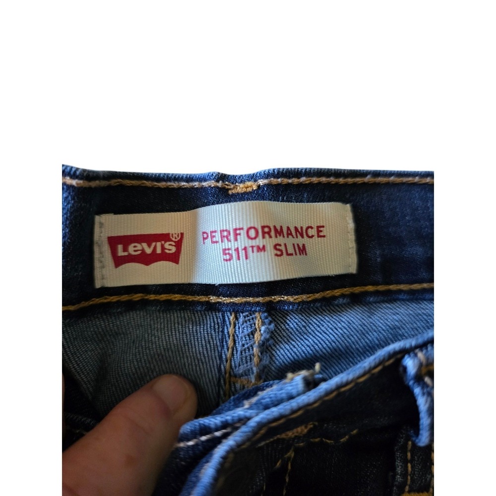 Levis 511 Slim Performance Jeans Women's 14 Reg Dark Wash Denim 27x29 - Picture 2 of 9